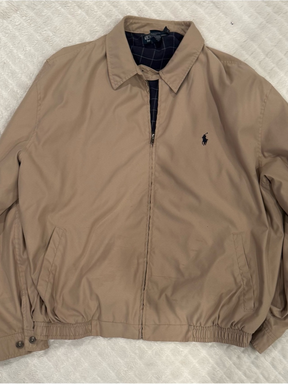 Ralph Lauren Khaki Lightweight Zip-Front Jacket
